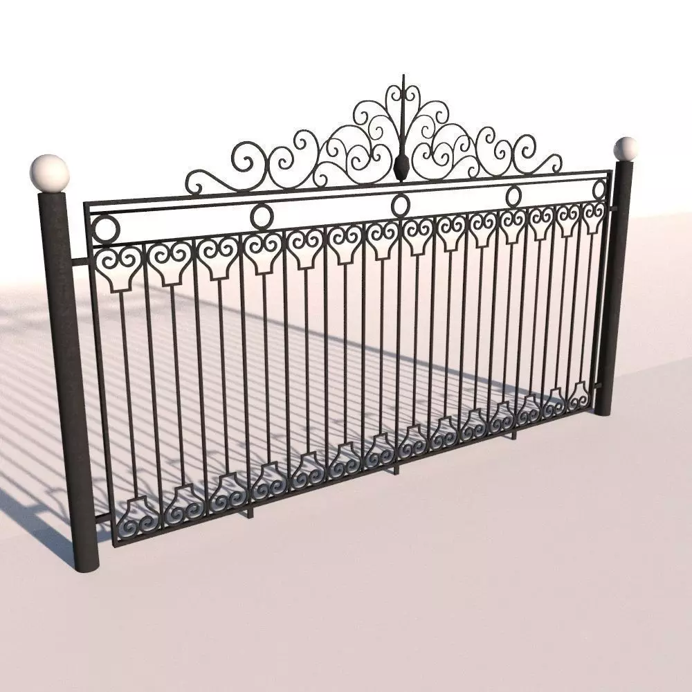 Fence 01 3D model_0