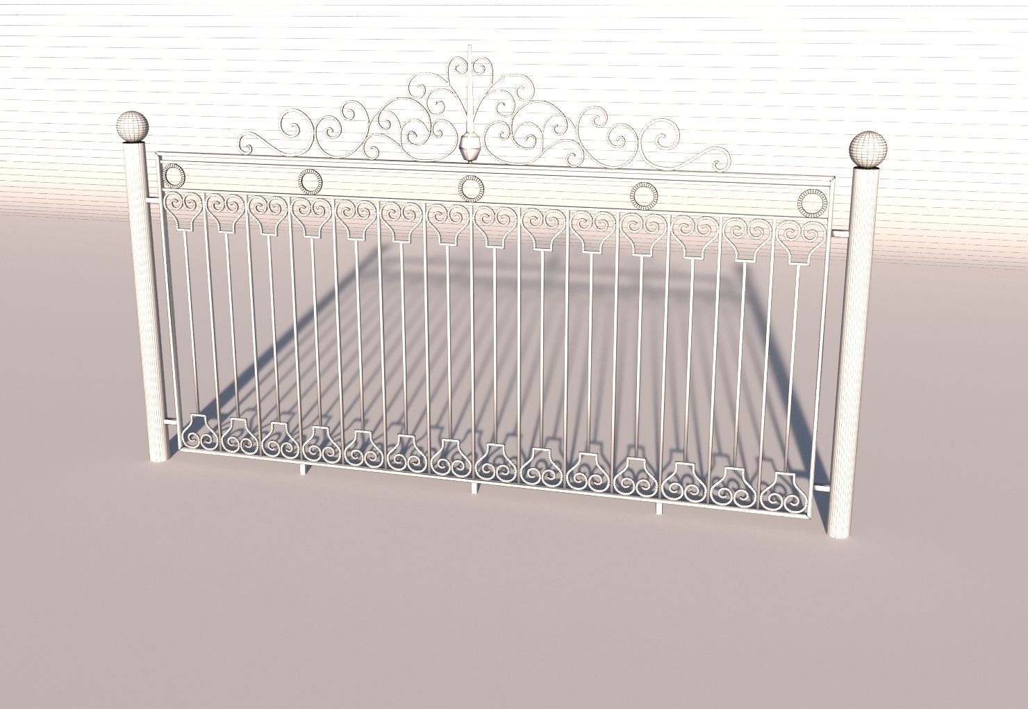 Fence 01 3D model_6