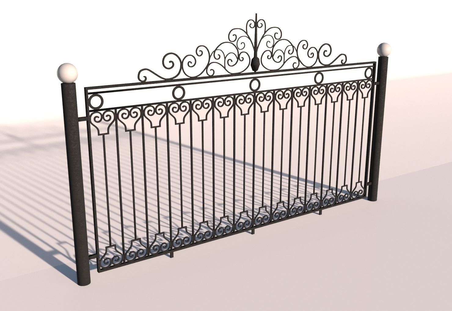 Fence 01 3D model_1