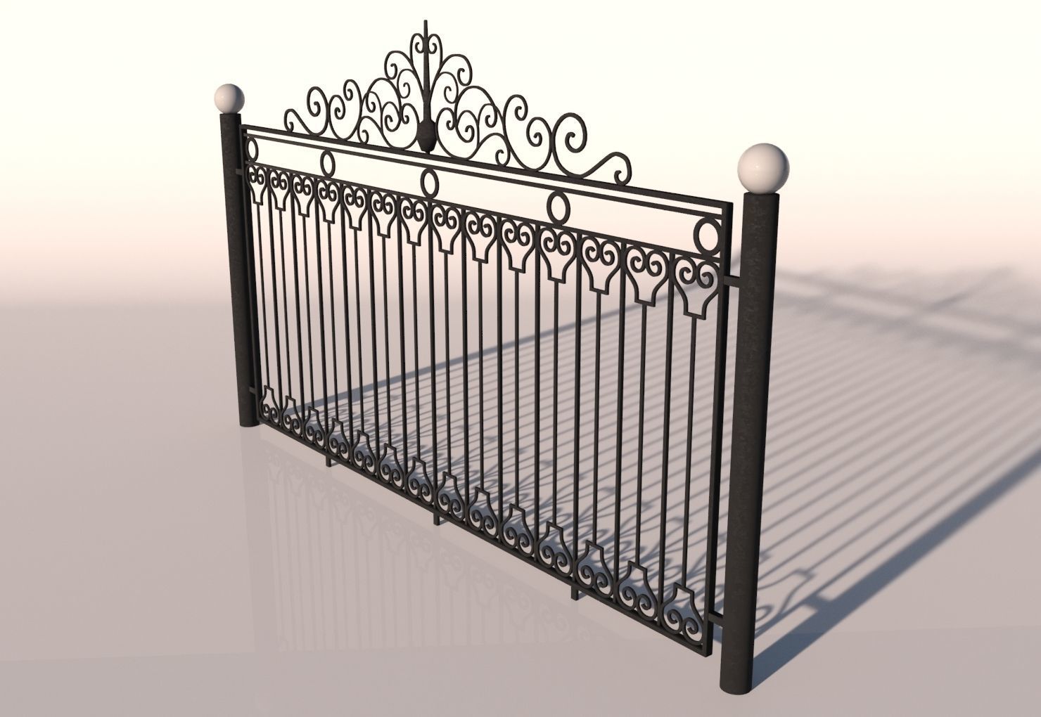 Fence 01 3D model_4
