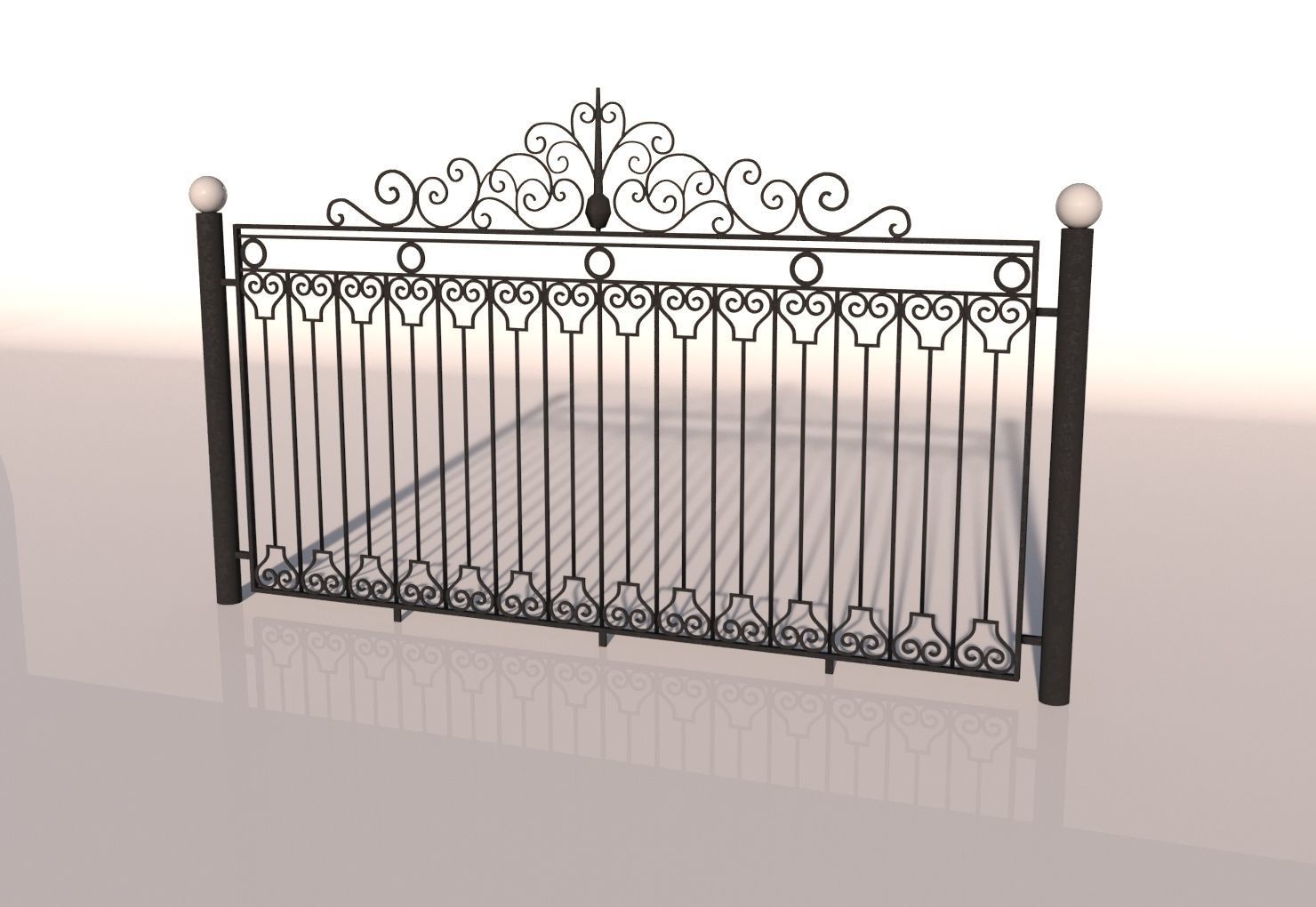 Fence 01 3D model_3