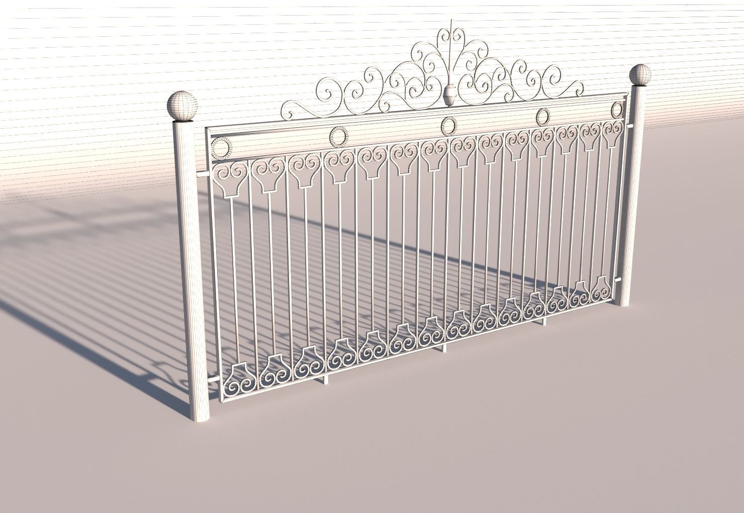 Fence 01 3D model_5