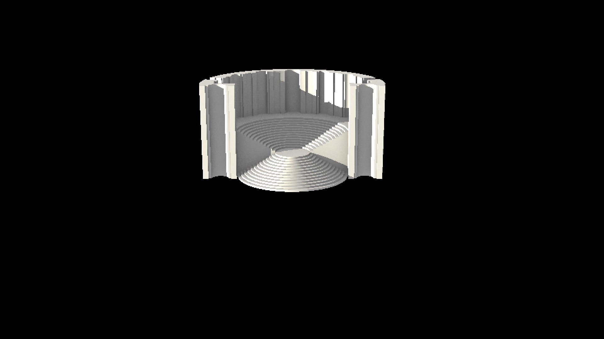 Scala Cortile Belvedere - Bramante - Roma 3D model_5