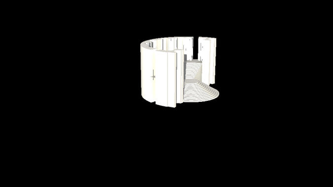 Scala Cortile Belvedere - Bramante - Roma 3D model