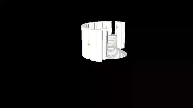 Scala Cortile Belvedere - Bramante - Roma 3D model
