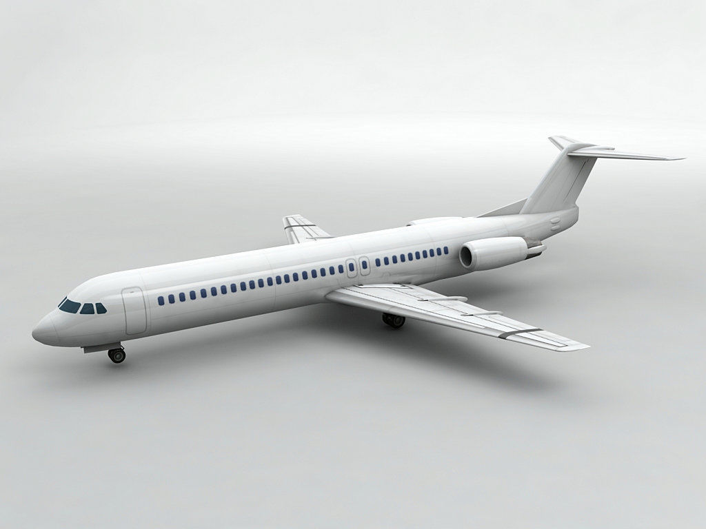 Fokker 100 Airliner - Generic White