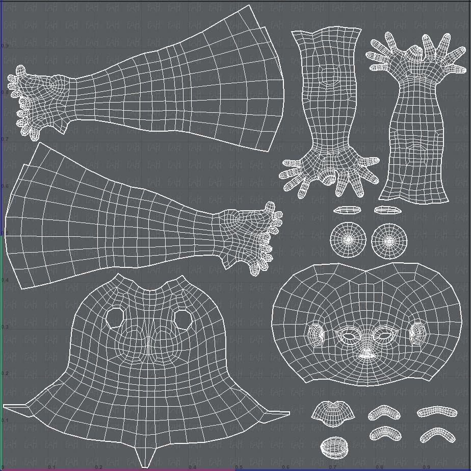 Base mesh woman 05 Low-poly 3D model_43