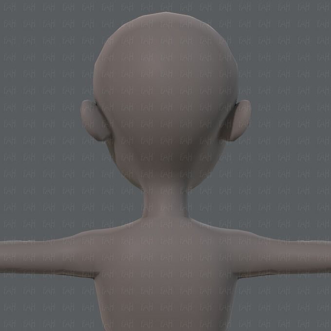 Base mesh woman 05 Low-poly 3D model_21