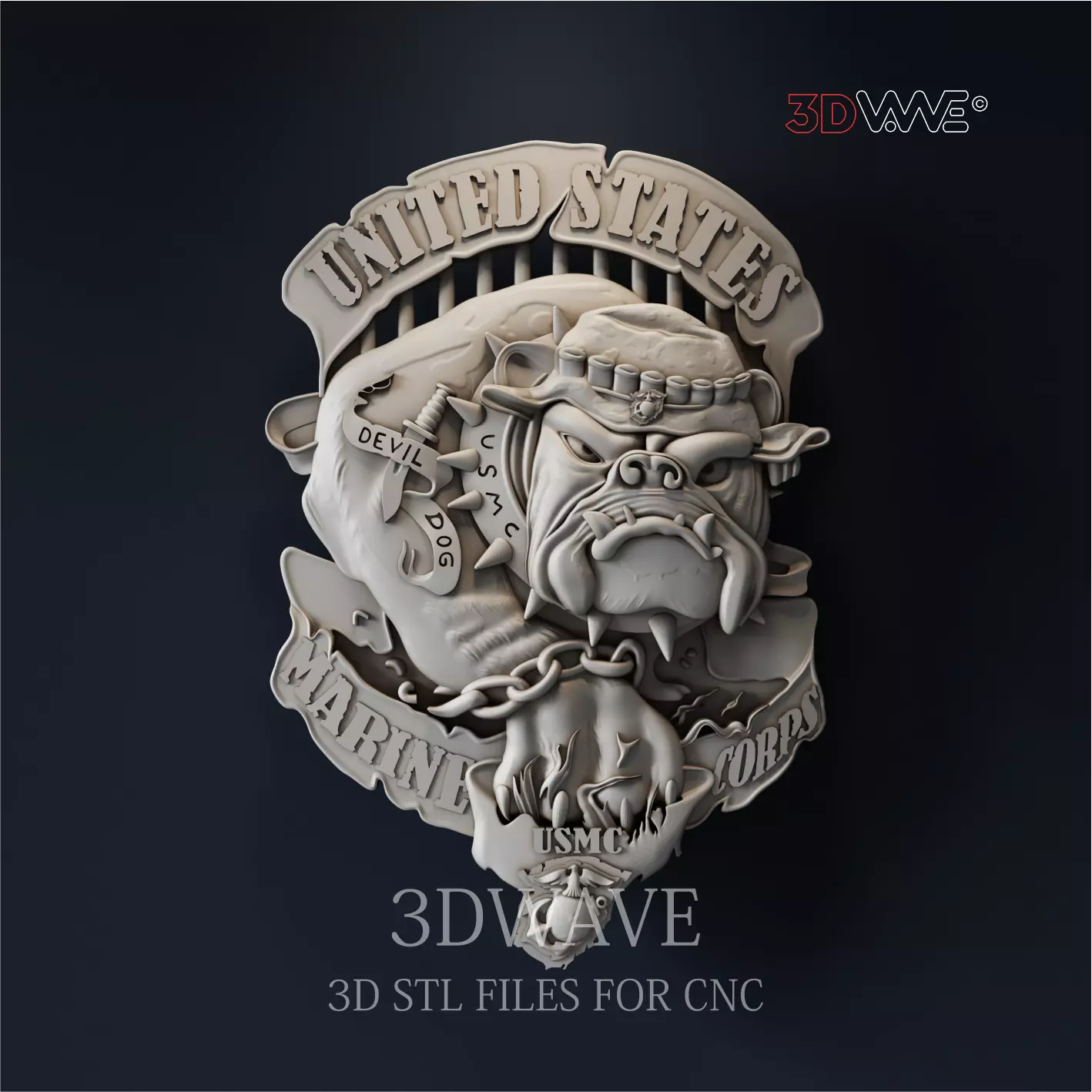 USMC DEVIL DOG 3D print model_0