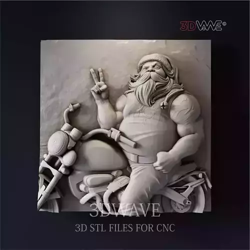 BIKER SANTA CLAUS 3D print model