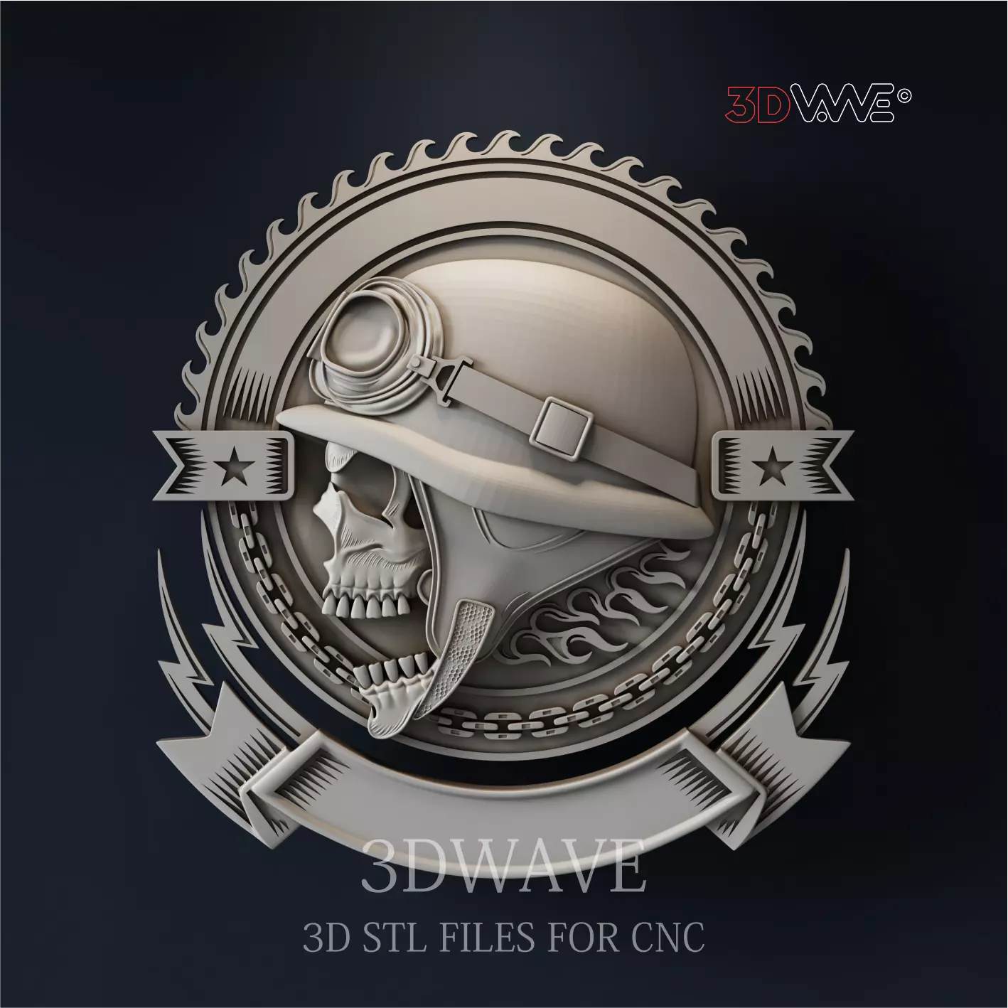 BIKER SKULL 3D print model_0