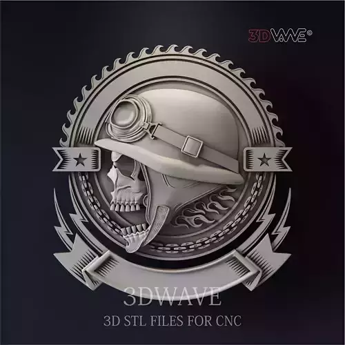 BIKER SKULL 3D print model