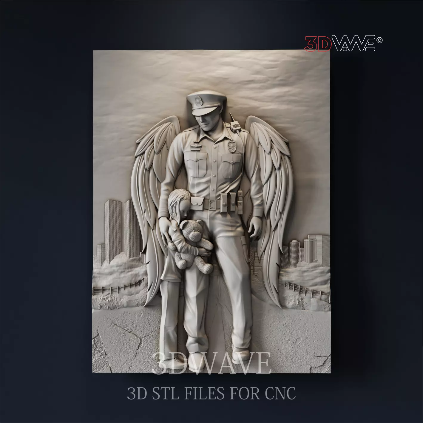 POLICEMAN ANGEL 3D print model_0