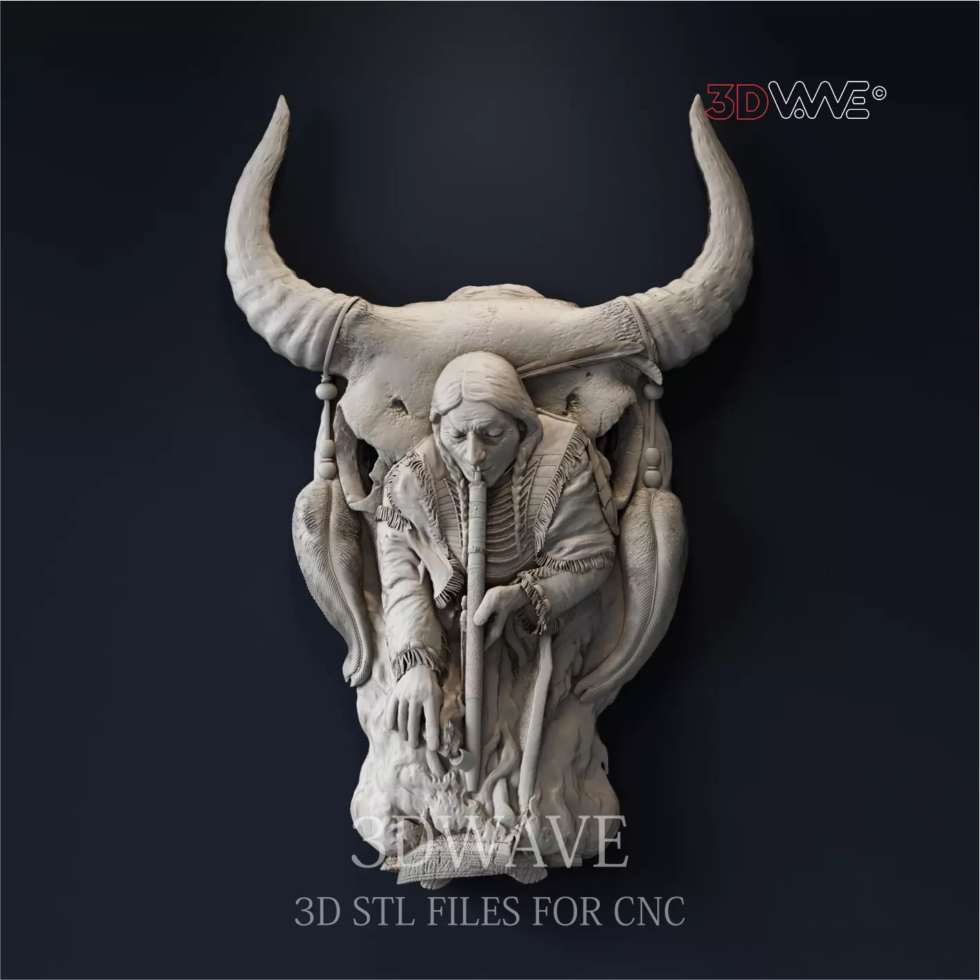 NATIVE AMERICAN CHIEF  3D print model_0