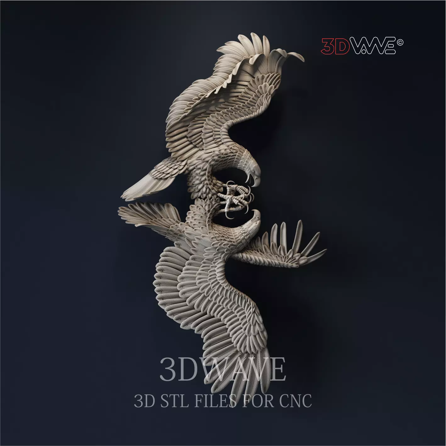 FIGHTING EAGLES 3D print model_0