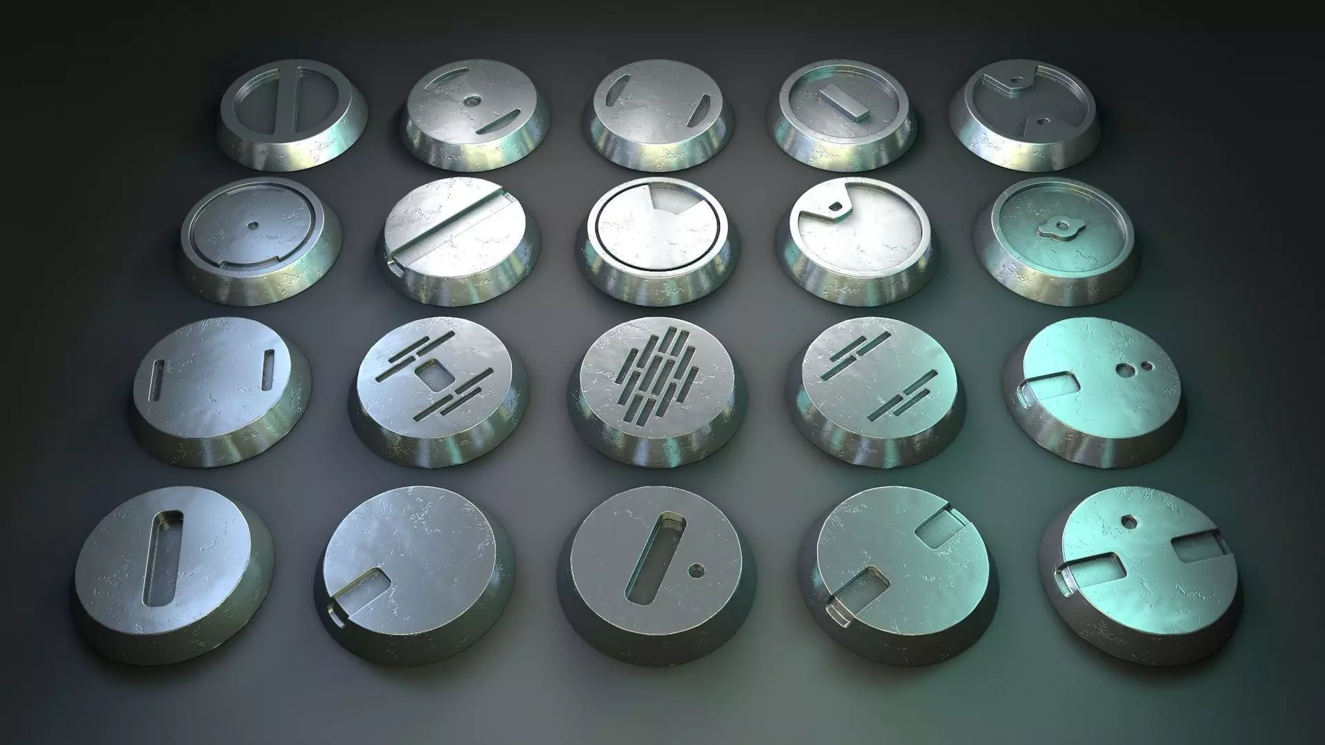 robotic hardsurface parts Free 3D model_0