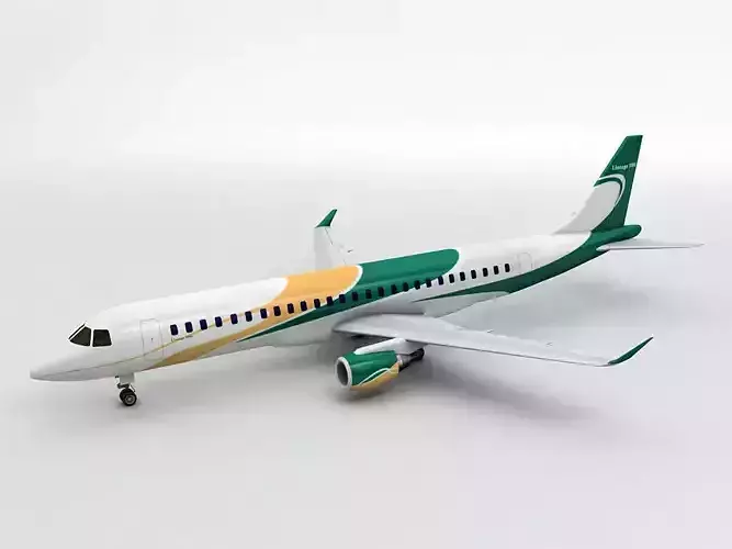Embraer Lineage 1000 Airliner Low-poly 3D model