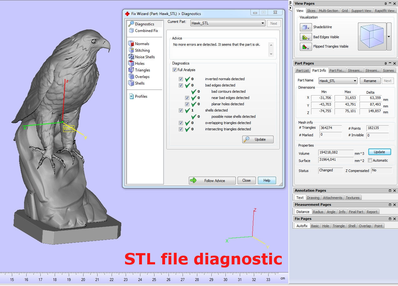 Hawk statue 3D print model_19