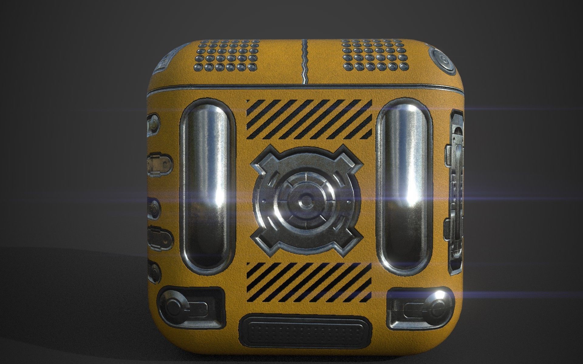 Sci-Fi Box Game Ready Free low-poly 3D model_6