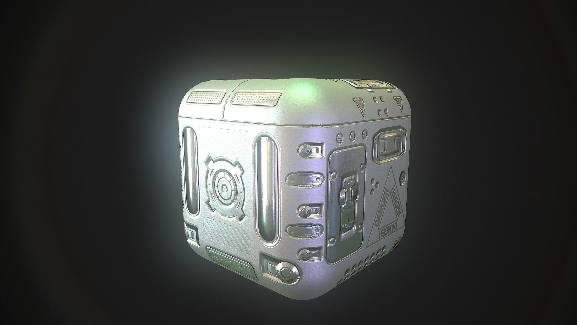 Sci-Fi Box Game Ready Free low-poly 3D model_11