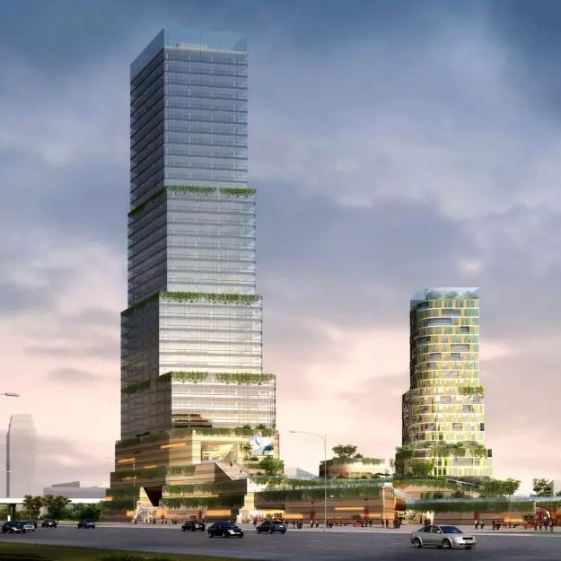 Building futuristic skyscraper 3D model
