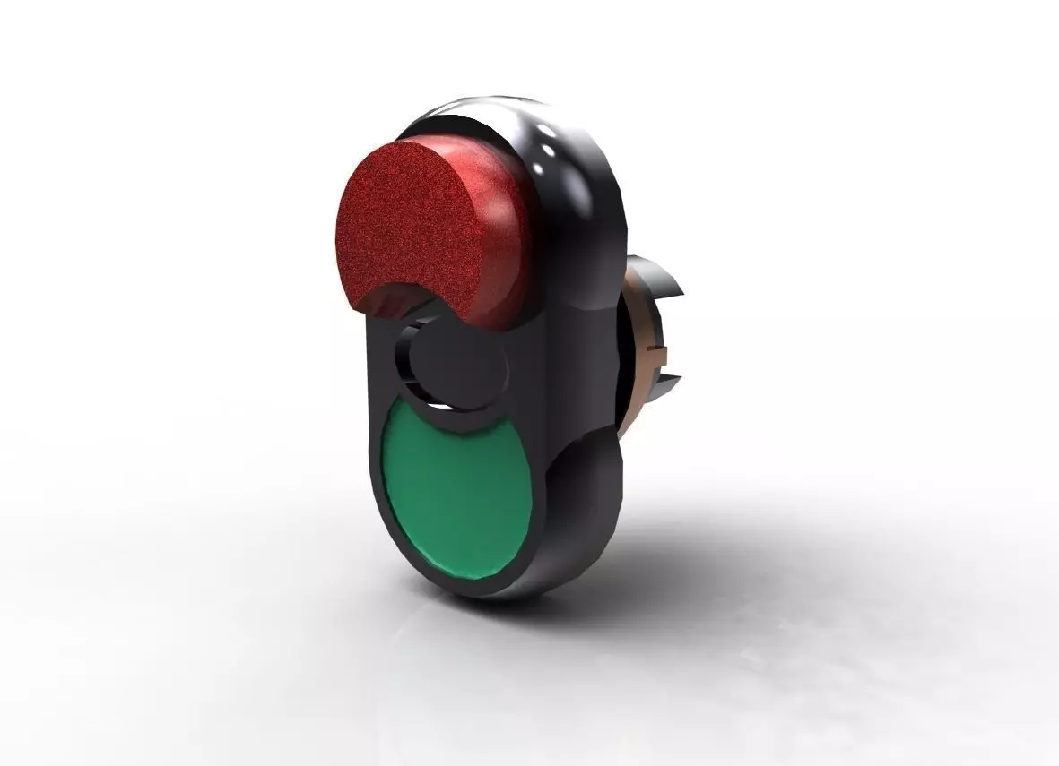 Double button Free 3D model_0
