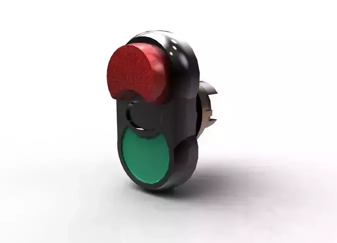 Double button Free 3D model