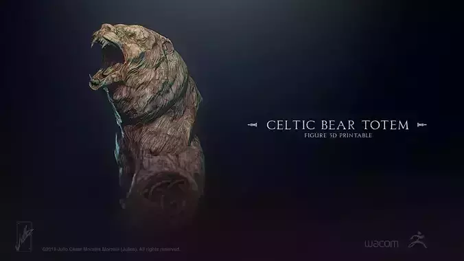 Celtic Bear Totem 3D print model