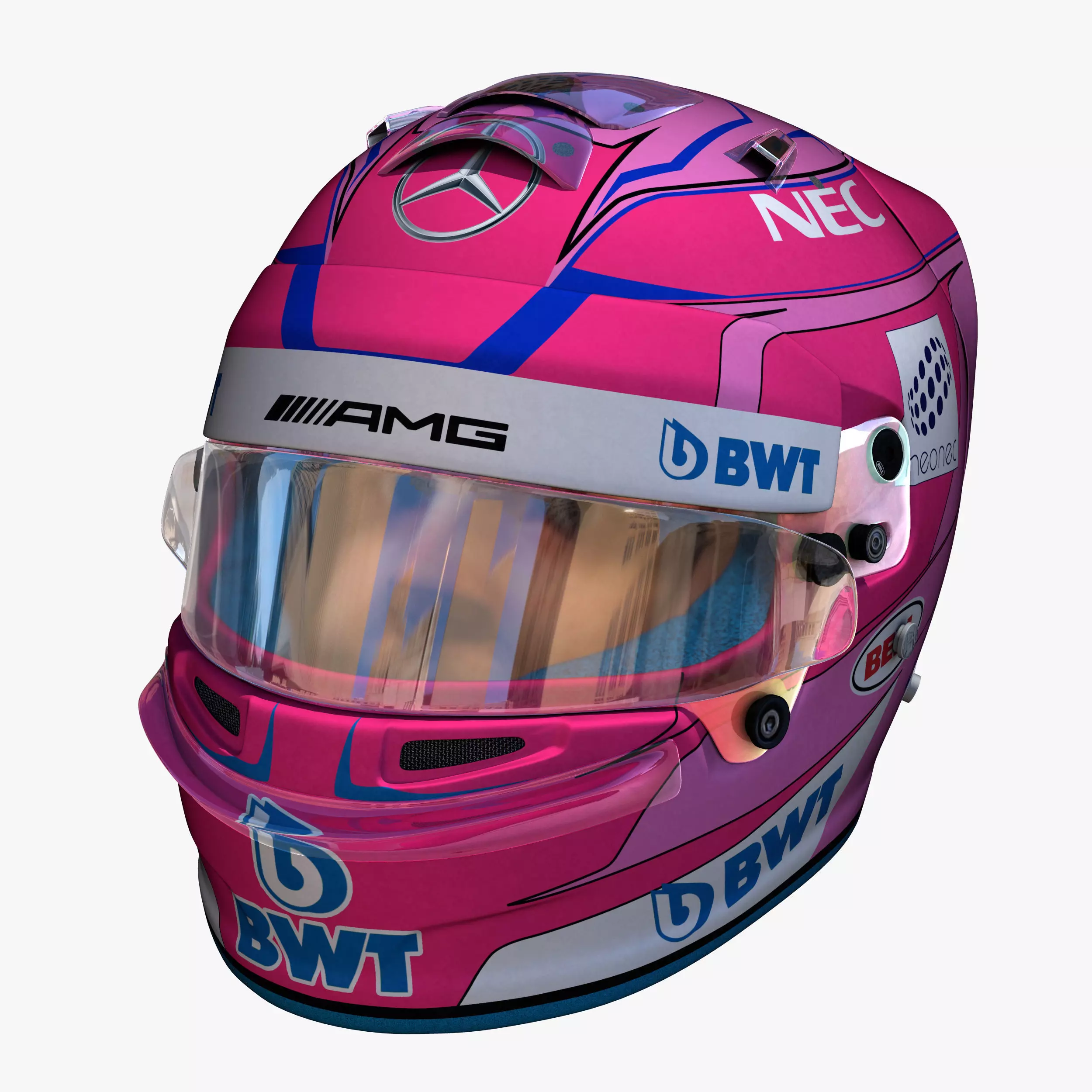 Ocon Helmet 2018 Low-poly 3D model