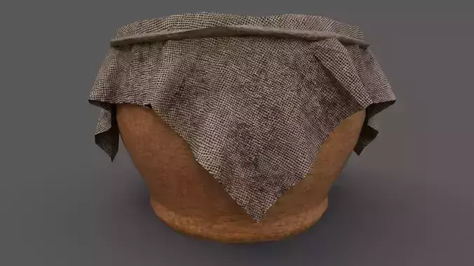 Small Pot closed with cloth
