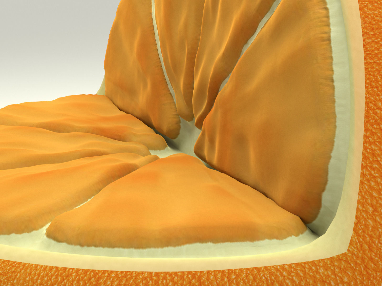 Natural orange chair 3D model_4