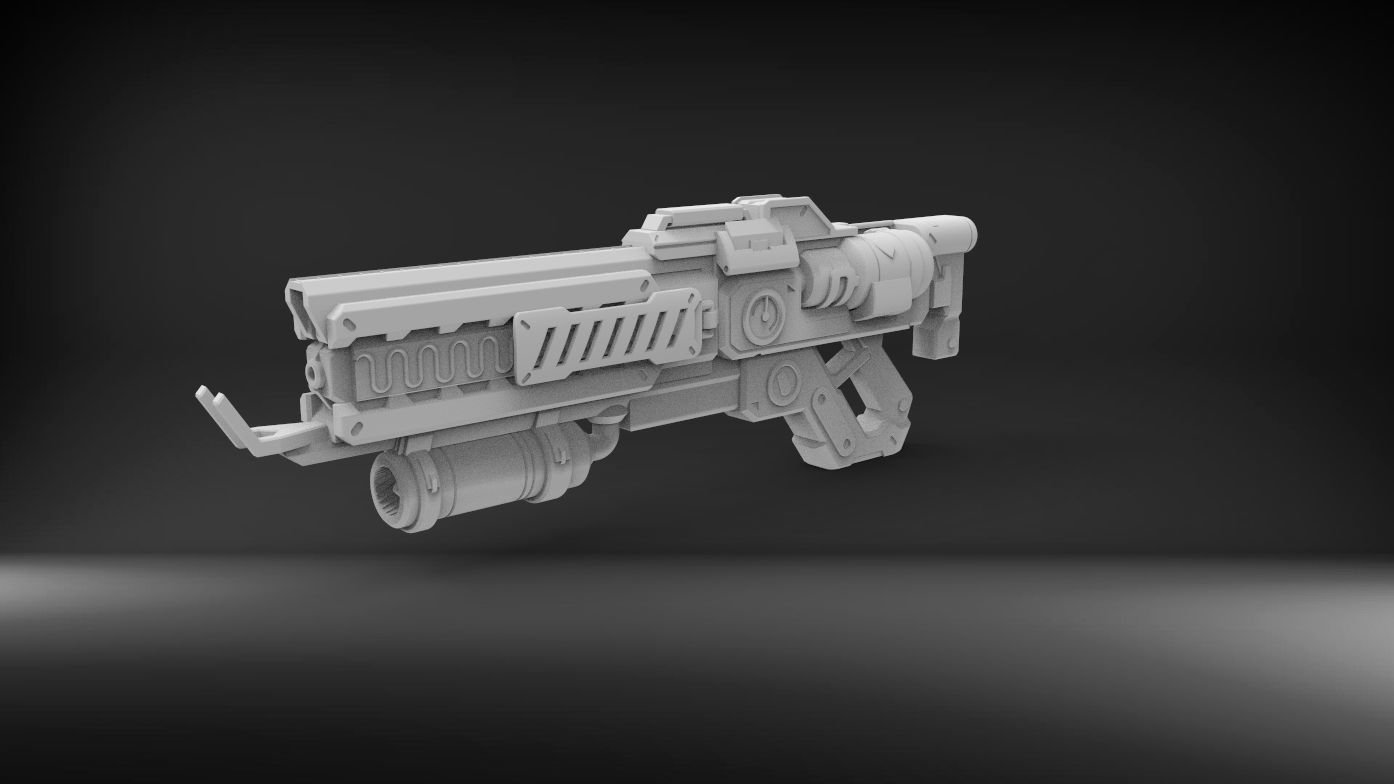 Soldier 76 Grillmaster76 skin rifle cosplay prop 3D print model_2