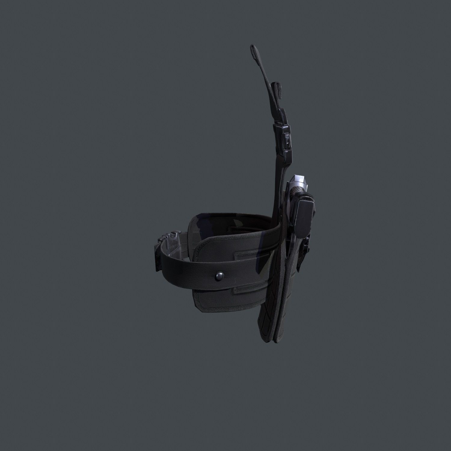 Holster With Gun Low-poly 3D model_7
