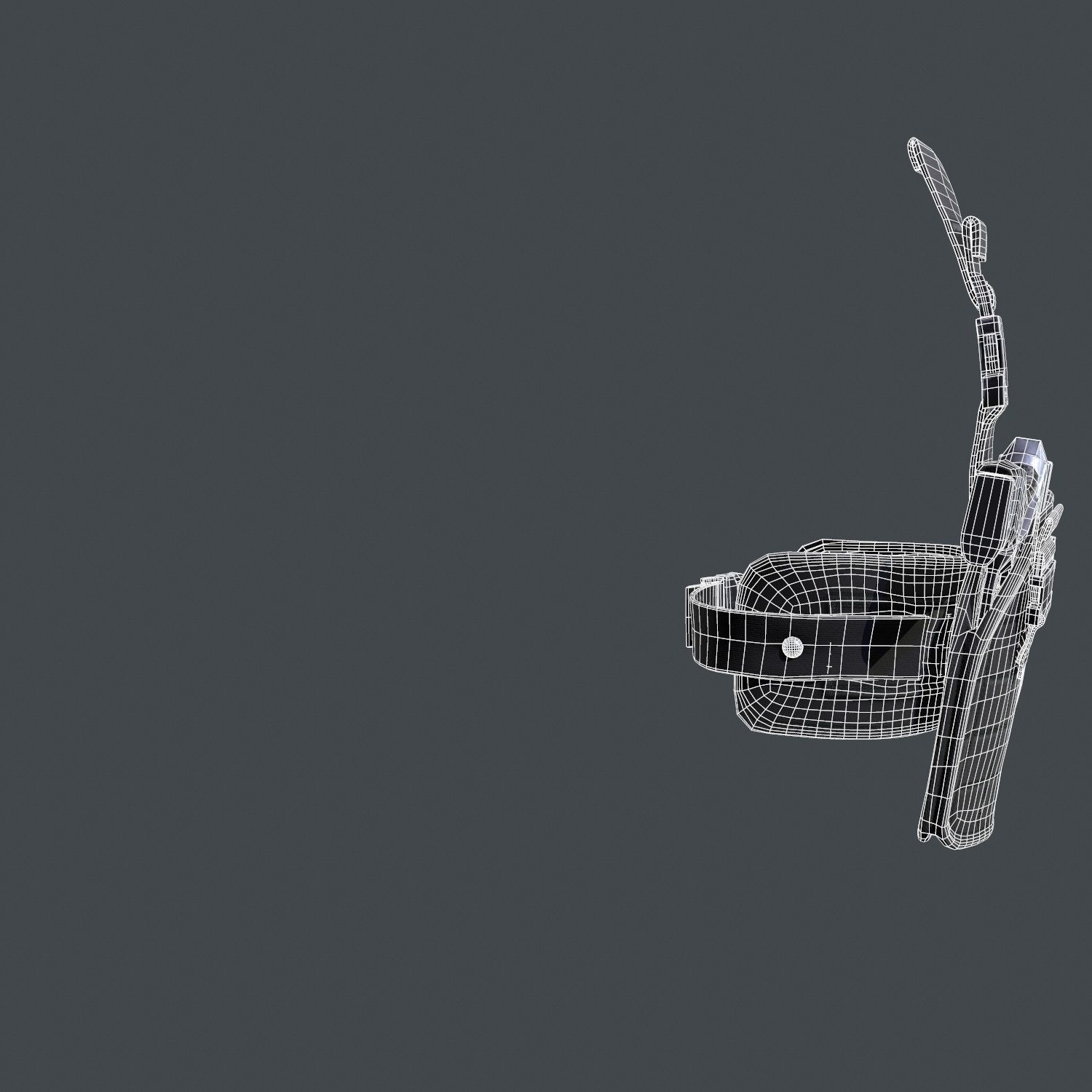 Holster With Gun Low-poly 3D model_16