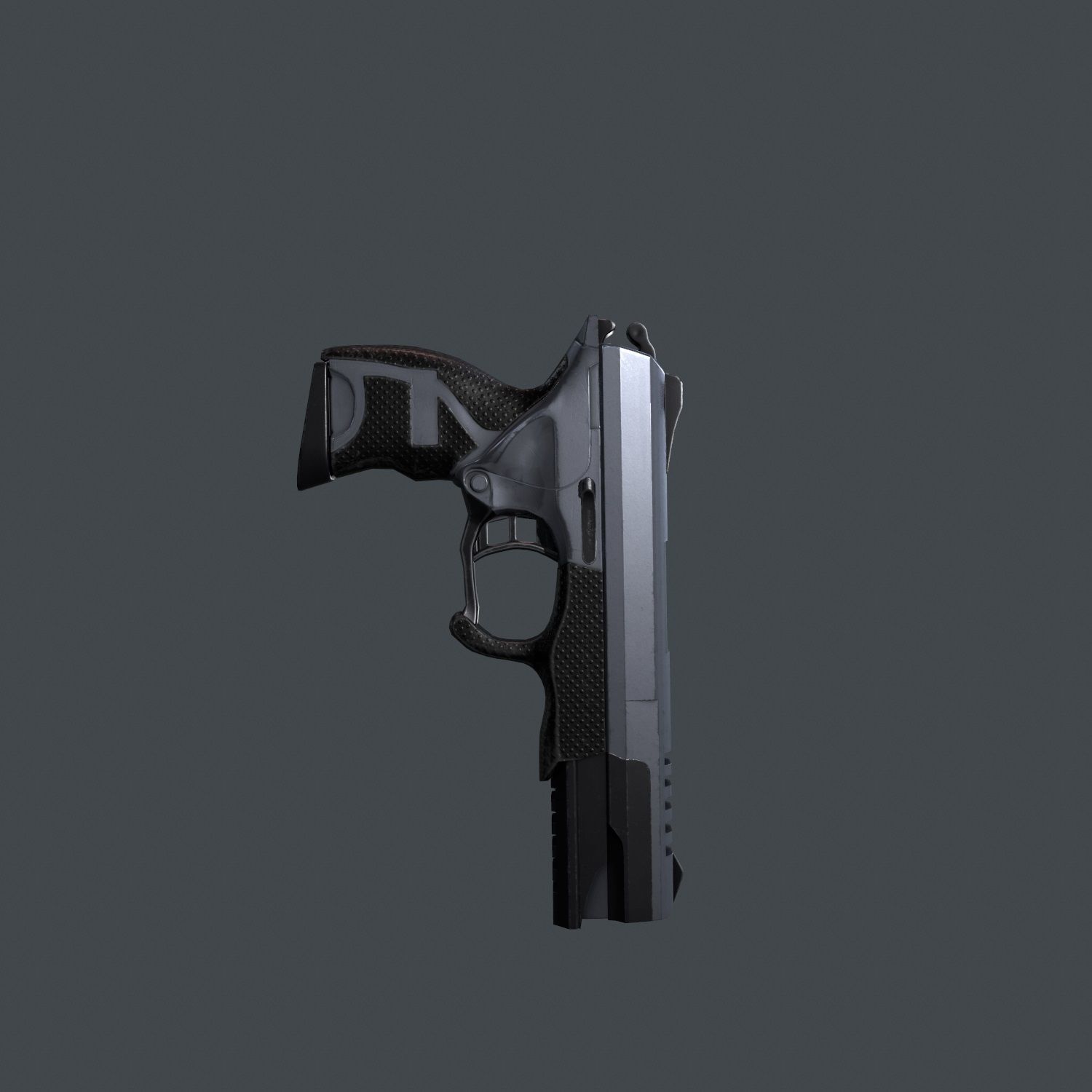 Holster With Gun Low-poly 3D model_20
