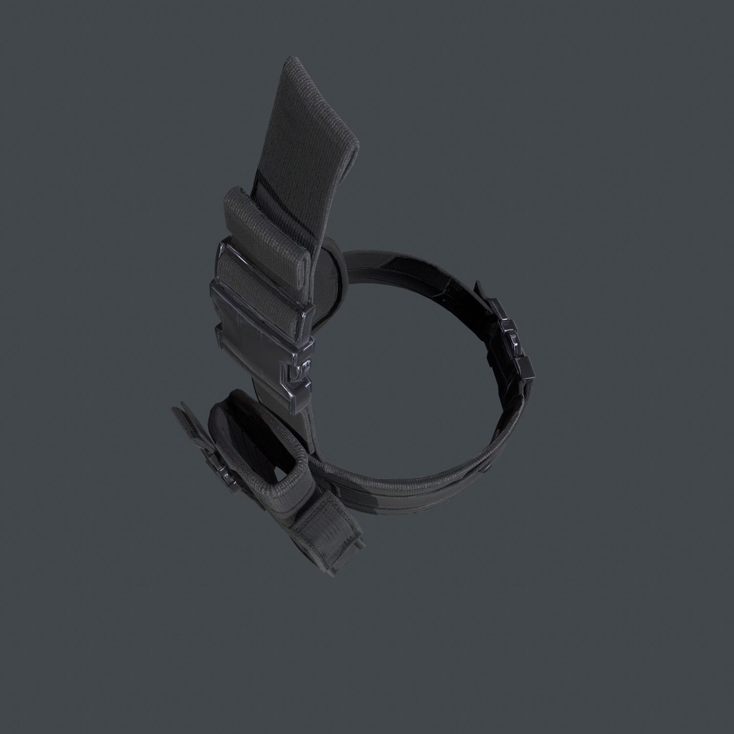 Holster With Gun Low-poly 3D model_19