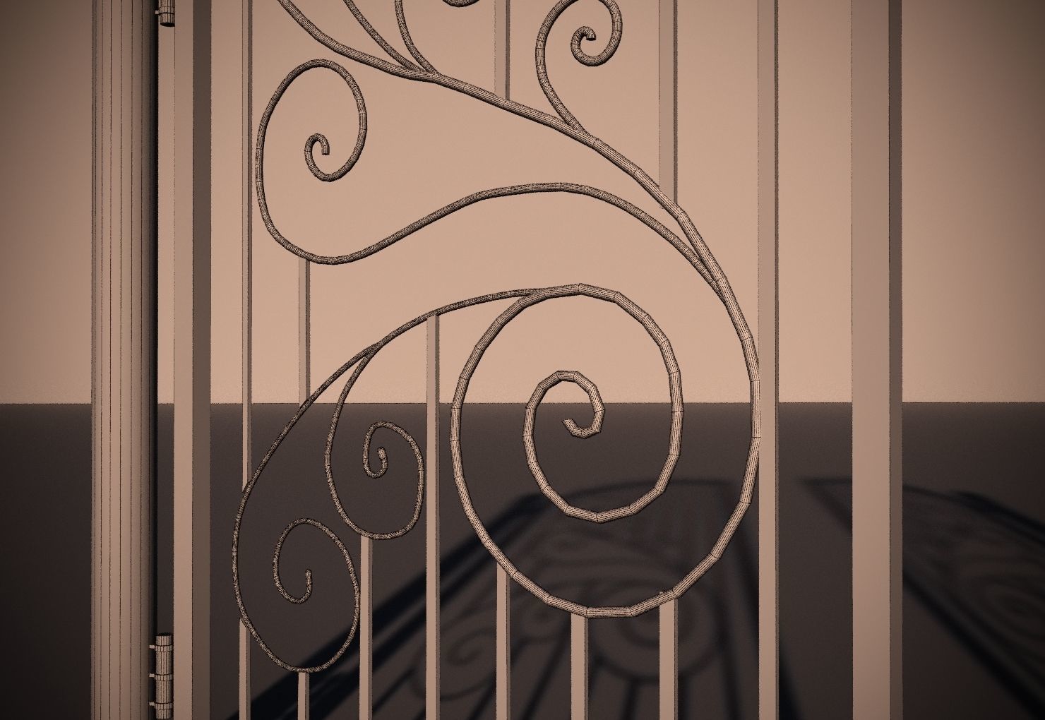 Bronze Gate 3D model_3