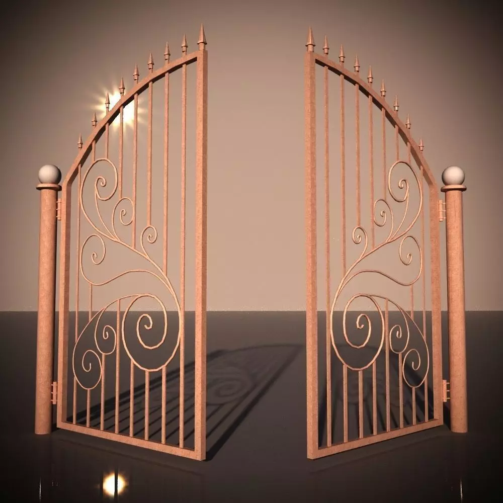 Bronze Gate 3D model_0
