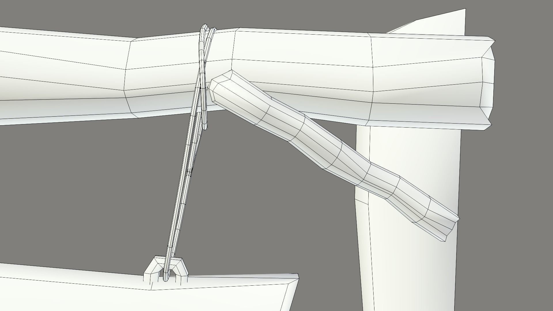 game ready road sign Low-poly 3D model_6