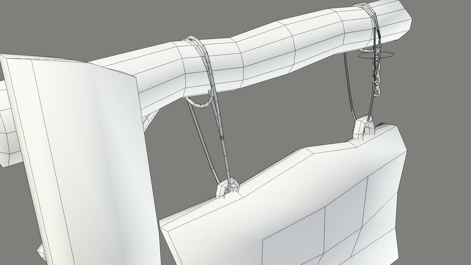 game ready road sign Low-poly 3D model_13