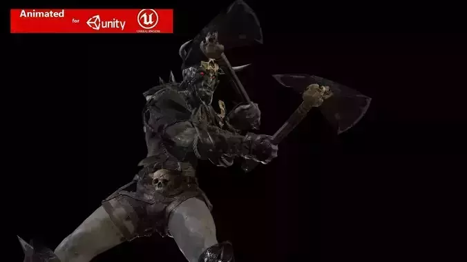 Ork Berserker 2 Low-poly 3D model