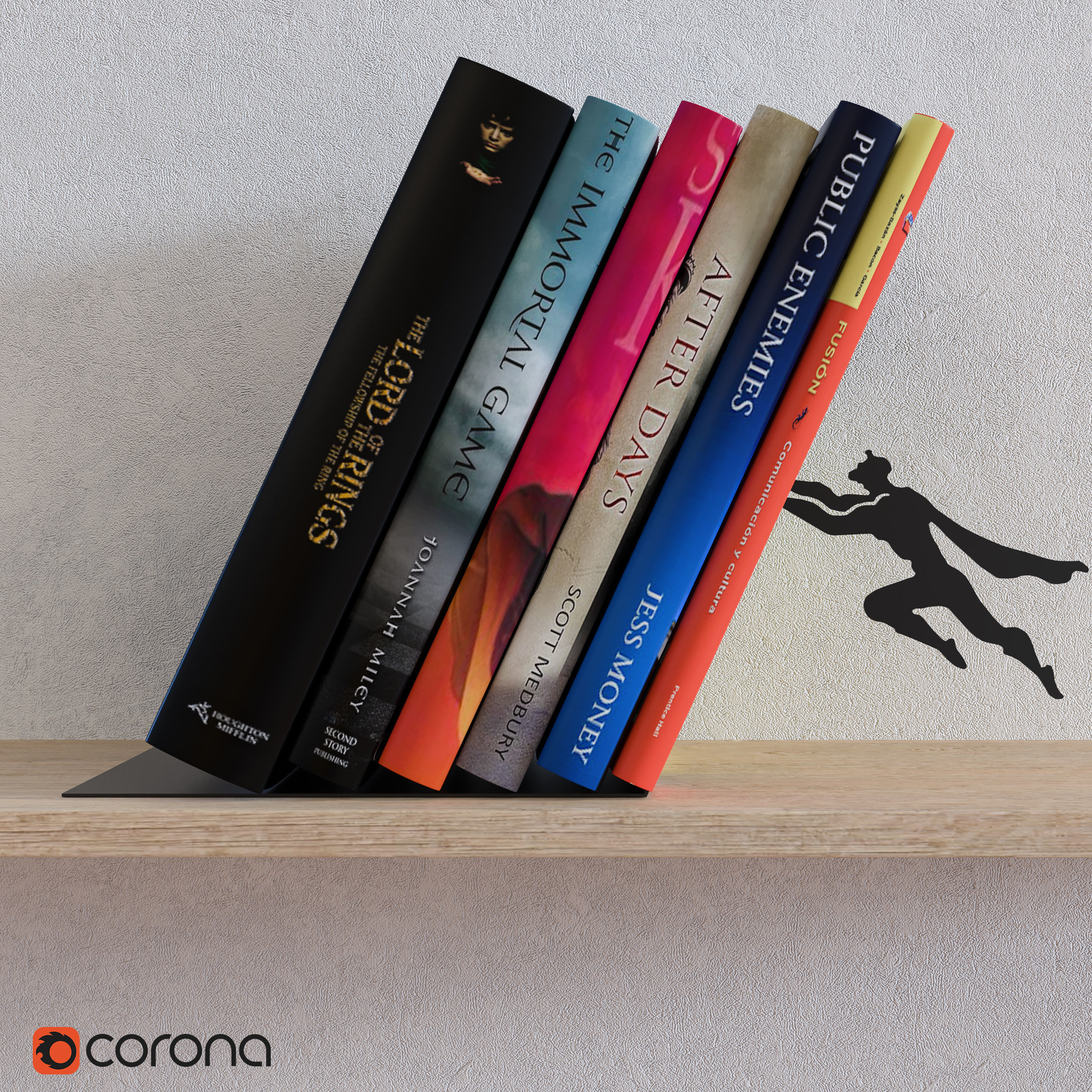 Superman shelves  3D model_4