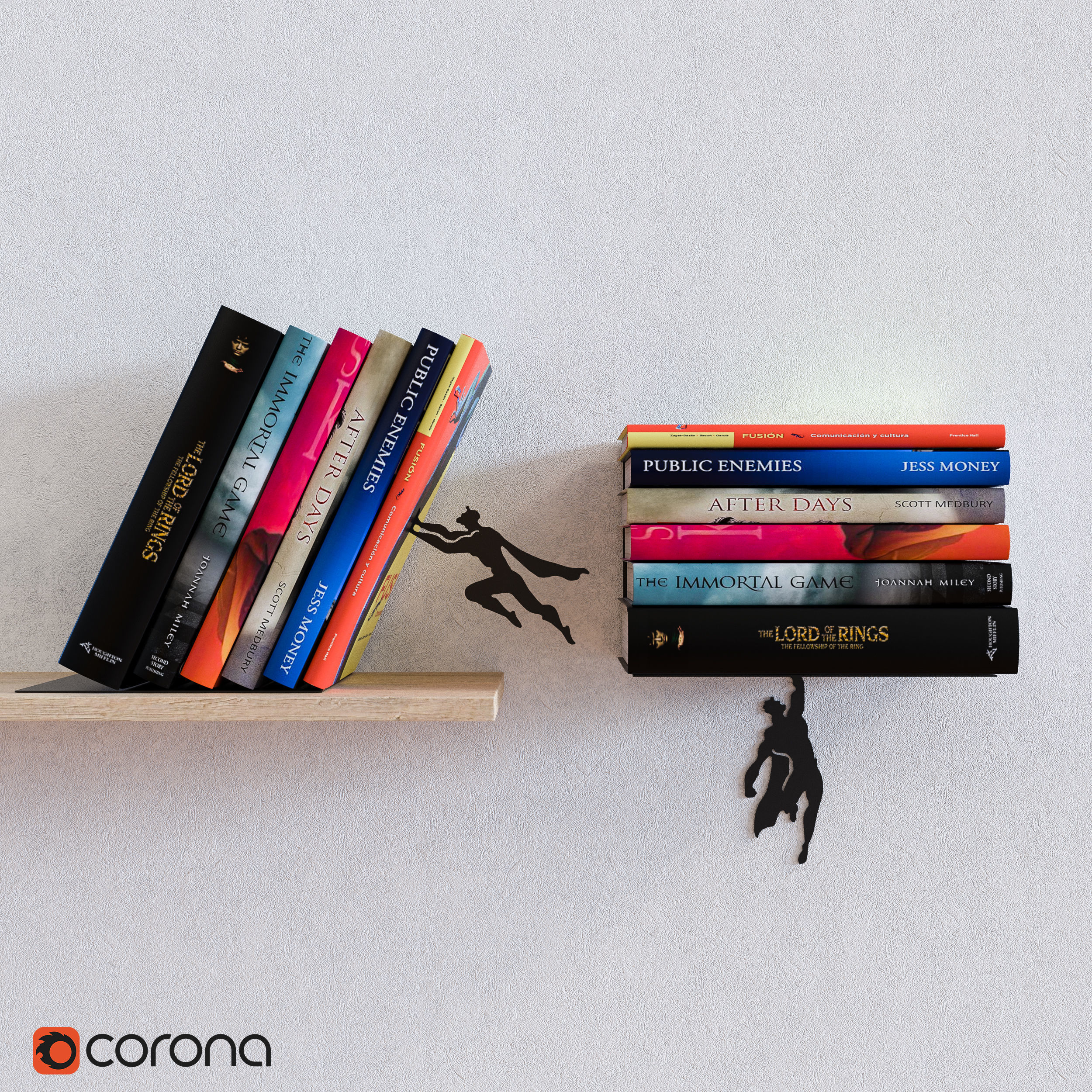 Superman shelves  3D model_3