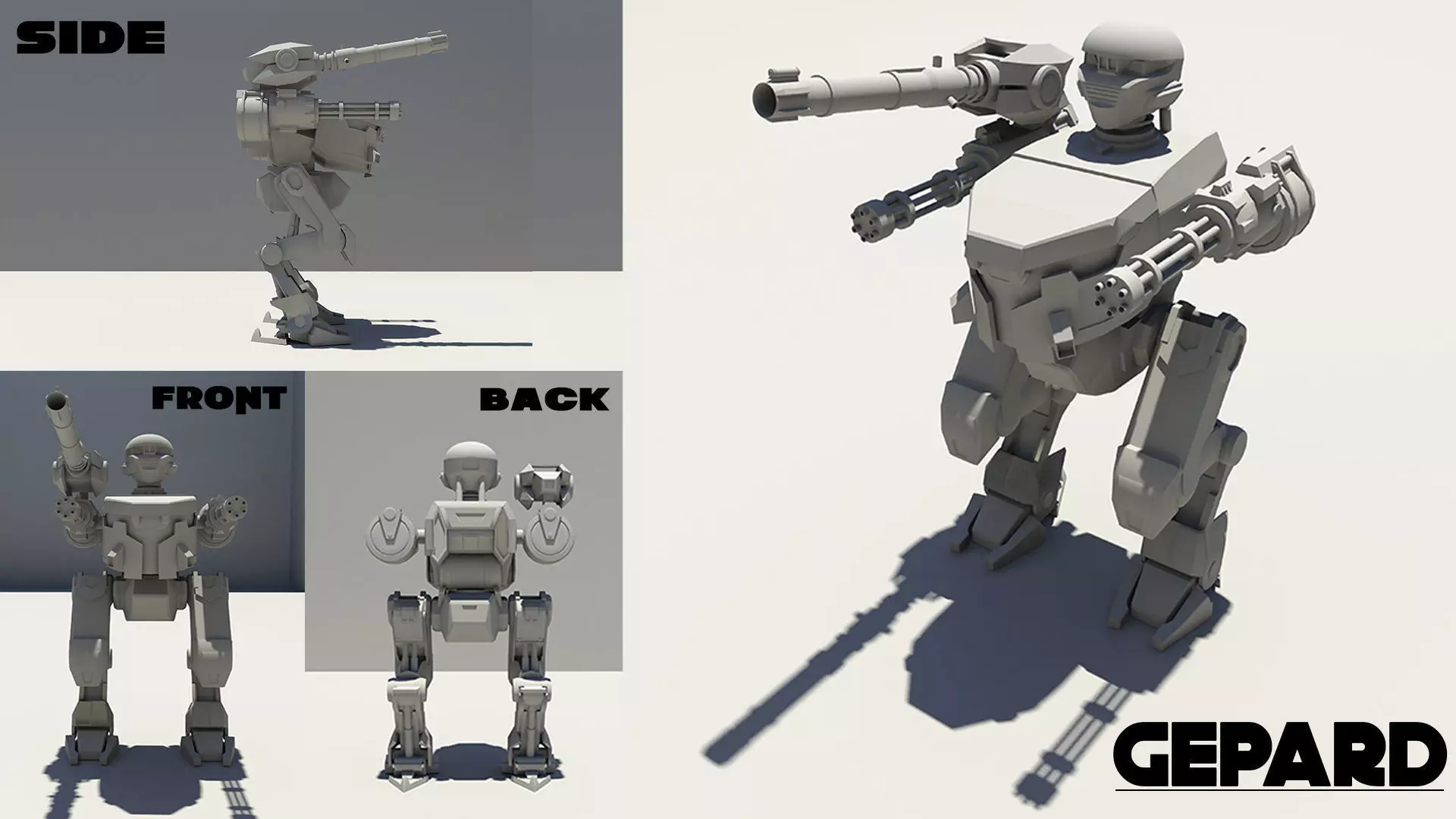 WAR MACHINE Low-poly 3D model_0
