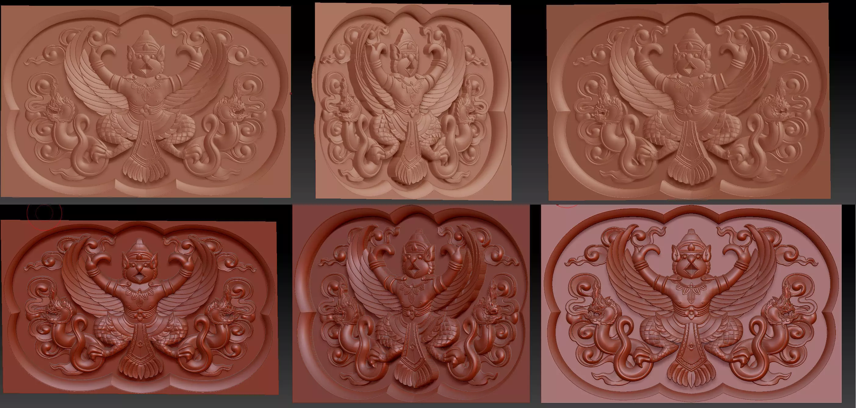 Relief Garuda Bali bas relief for CNC 3D print model