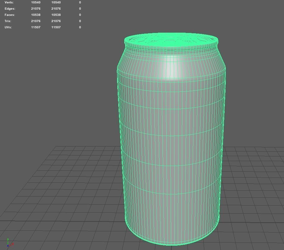 Generic Aluminum Drink Can 3D model_5