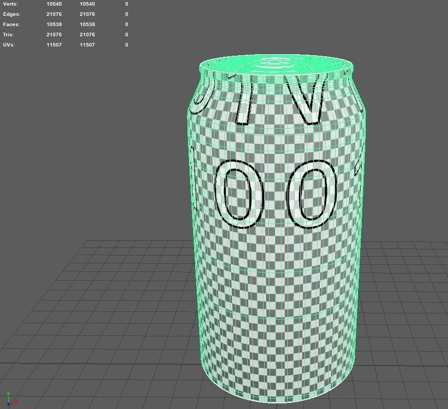 Generic Aluminum Drink Can 3D model_6
