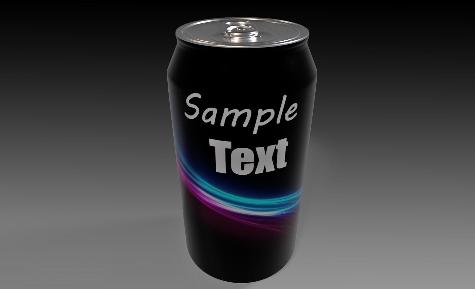 Generic Aluminum Drink Can 3D model_2