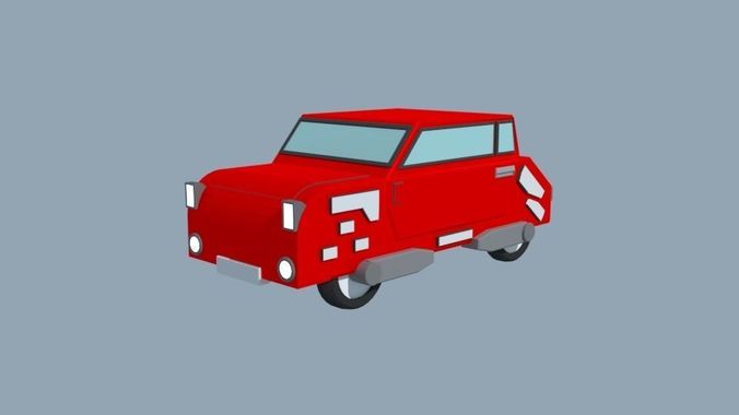 Red Car Free 3D model