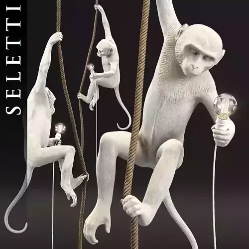 The Monkey Lamp Ceiling  Version by Seletti